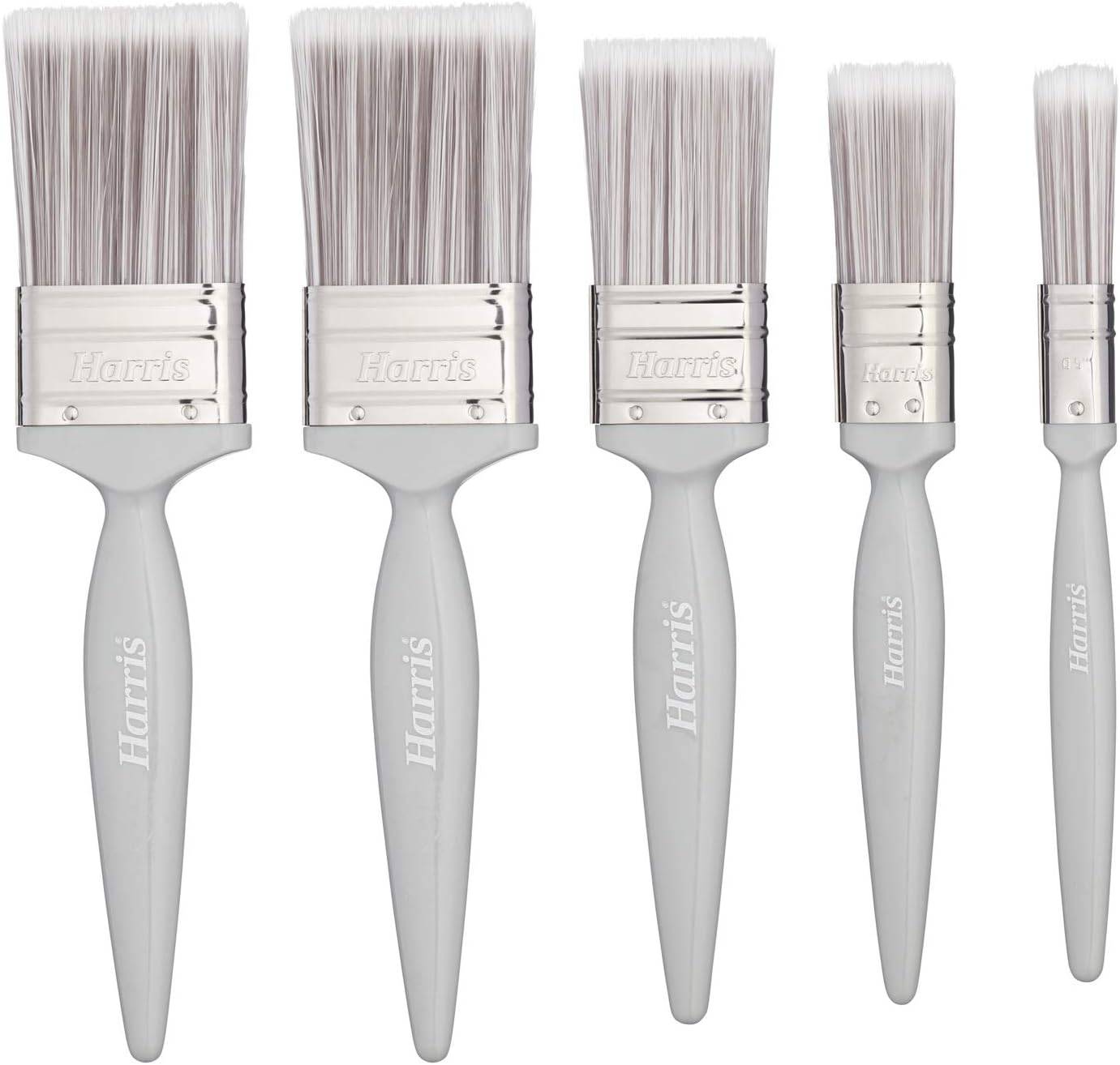 Essentials Walls & Ceilings Paint Brush Set | Pack of 5 | 0.5", 1", 1.5", 2", Grey
